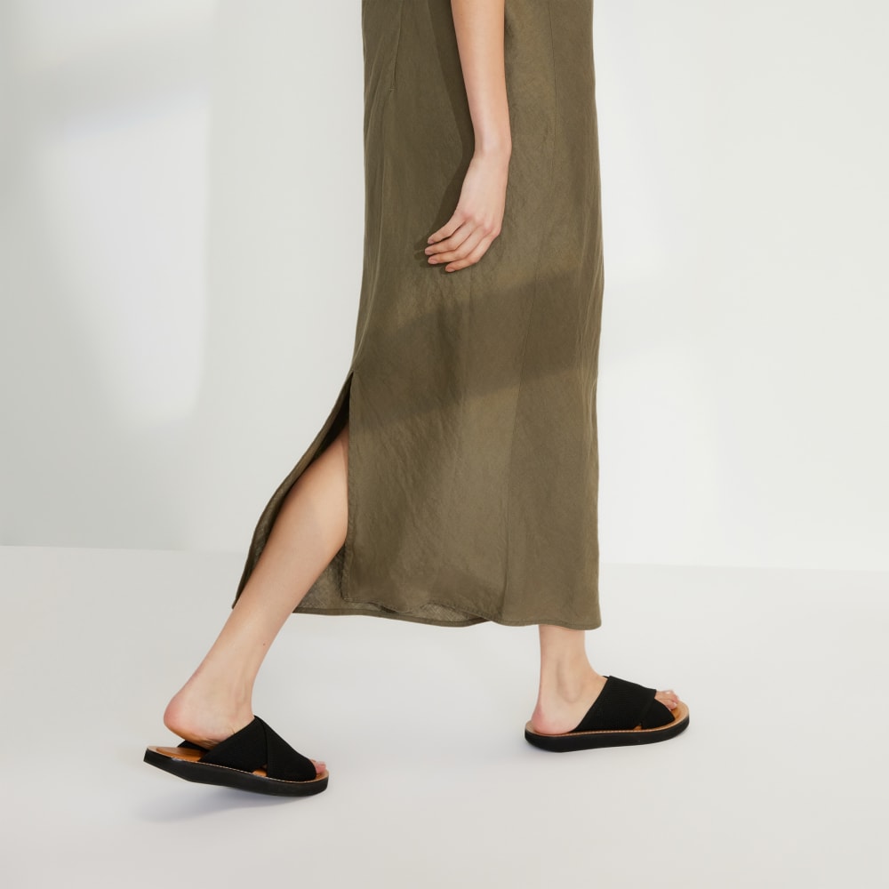 The Linen Bias Cut Dress | Kalamata