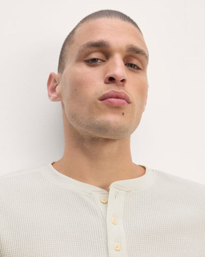 The Waffle Long-Sleeve Henley | Bone