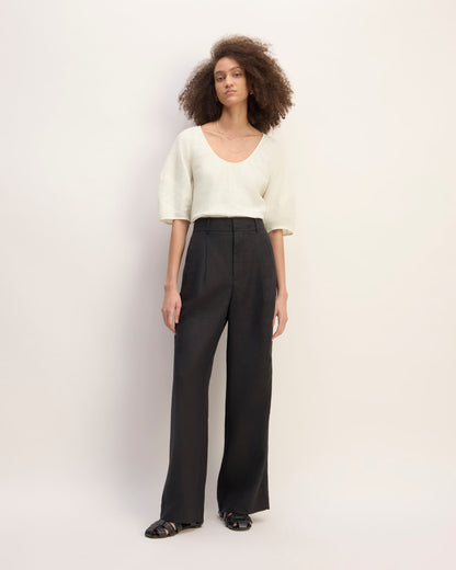 The Scoop Top in Linen | Bone