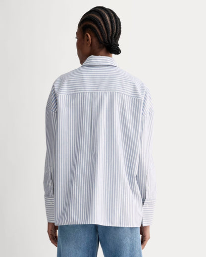 The Boxy Oxford | Bone / Mazarine Blue