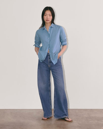 The Must-Have Shirt in Silky Cotton | Bluebell