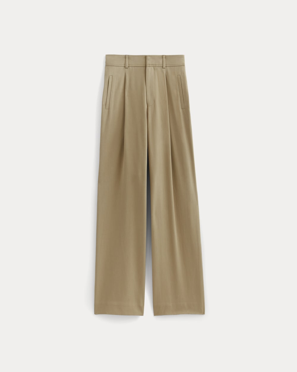The Draper Pleated Pant in Buttersmooth | Ash Brown | 30" Inseam