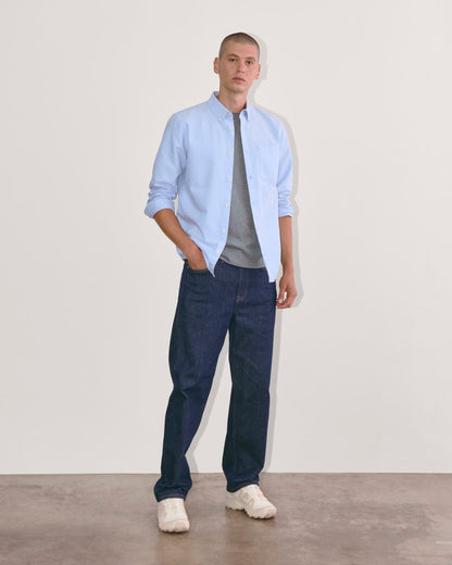 The Essential Organic Crew | Heather Sage Blue