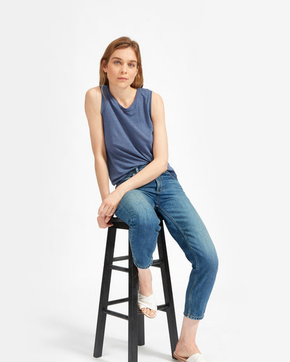 The Super-Soft Relaxed Jean | Mid Blue
