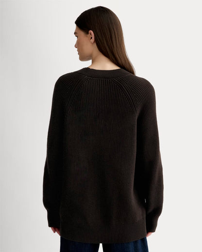 The Long Cocoon Cardigan | Black