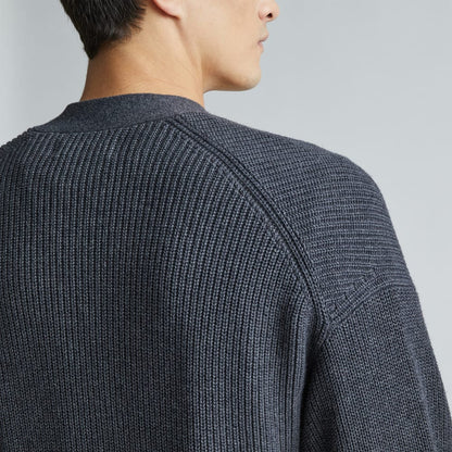 The No-Sweat Ribbed Cardigan | Heather Ash