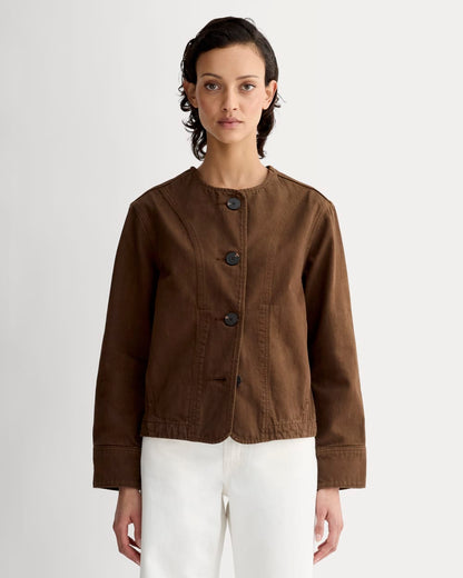 The Denim Barrel Jacket | Cocoa