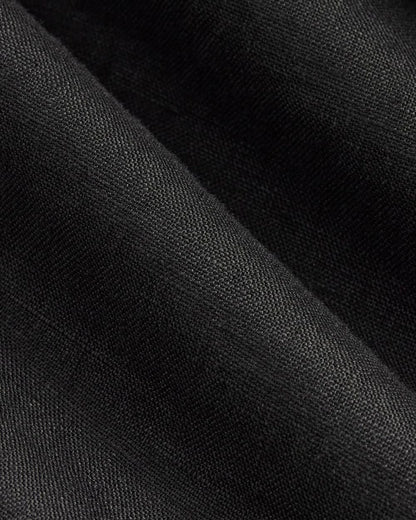 The Drawstring Pant in Linen | Black