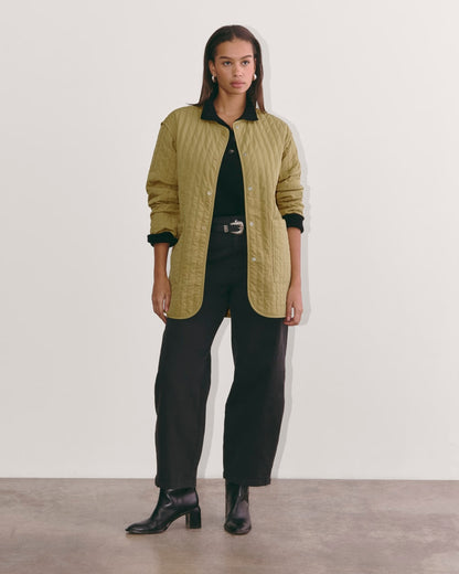 The Midi Quilted Liner | Fennel Seed