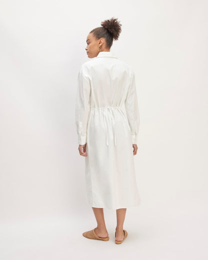 The Supima® Cotton Midi Shirt Dress | White