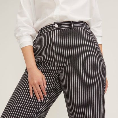 The Utility Barrel Pant | Black / Bone | Regular