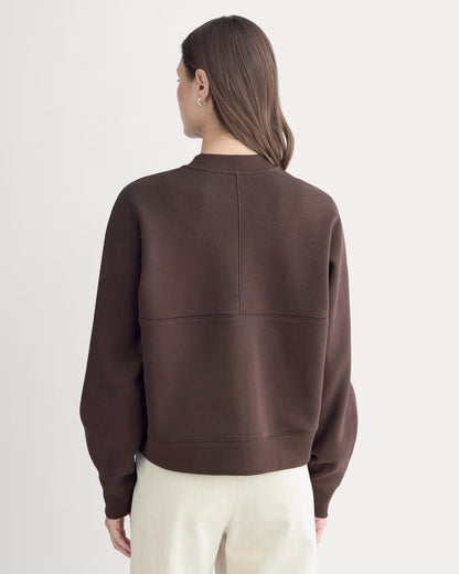 Luxe Fleece Bomber Jacket | Dark Chocolate