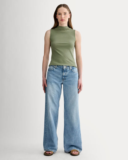 The Luxe Rib Funnel-Neck Tank | Sagebrush