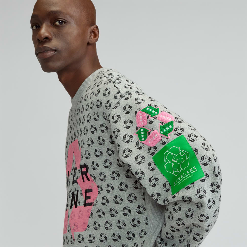 The ReTrack Crewneck Sweatshirt | Earth Day Grey Multi