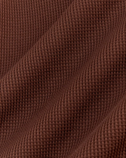 The Waffle-Knit Hoodie | Dark Mahogany