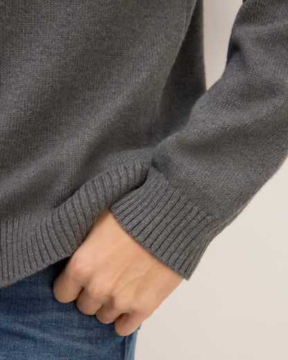 The Classic Sweater in Everyday Cotton | Heathered Charcoal