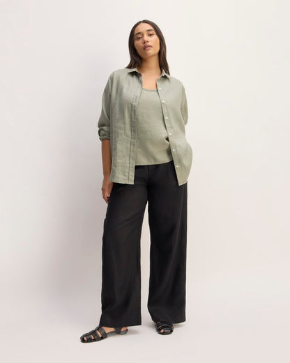 The Scoop Tank in Linen | Sage Green