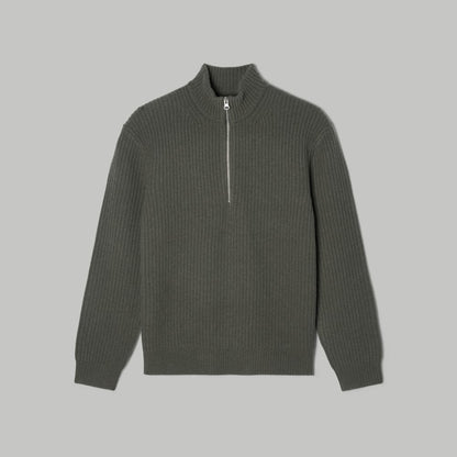 The Felted Merino Half-Zip Sweater | Kambaba
