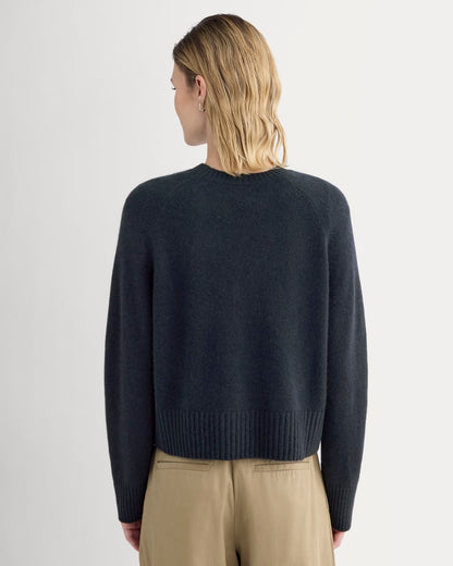 The Boxy Crew in Cashmere | Navy