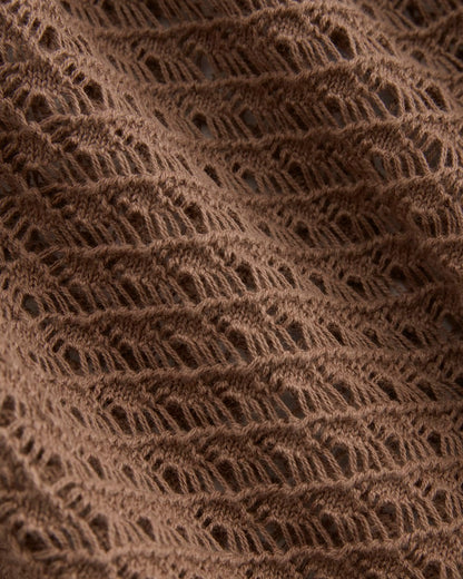 The Lace Knit Cardigan | Mocha