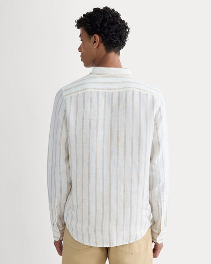 The Classic Shirt in Linen | Bone / Cornstalk