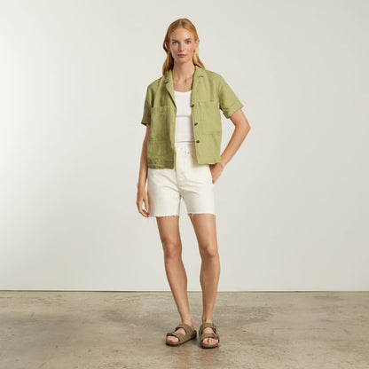 The Linen Workwear Shirt | Leek
