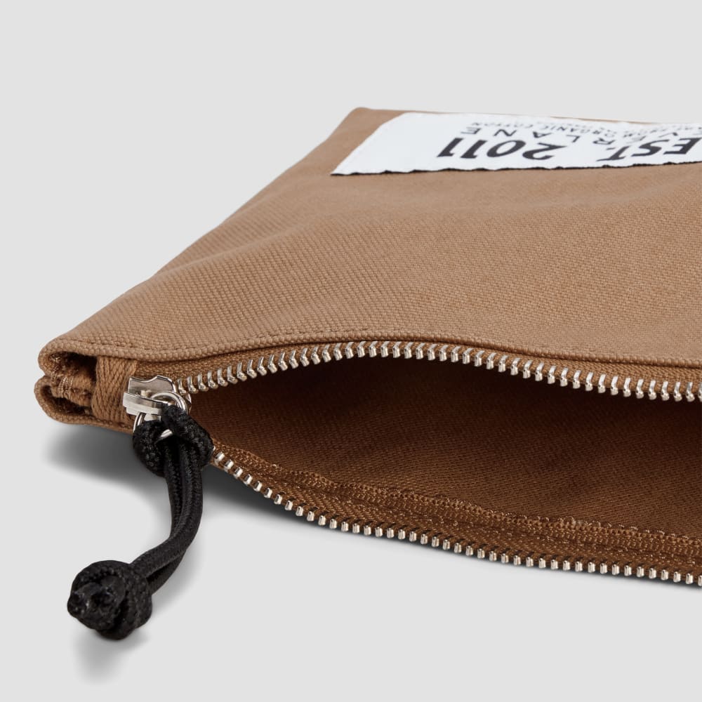 The Organic Canvas Pouch | Cappuccino