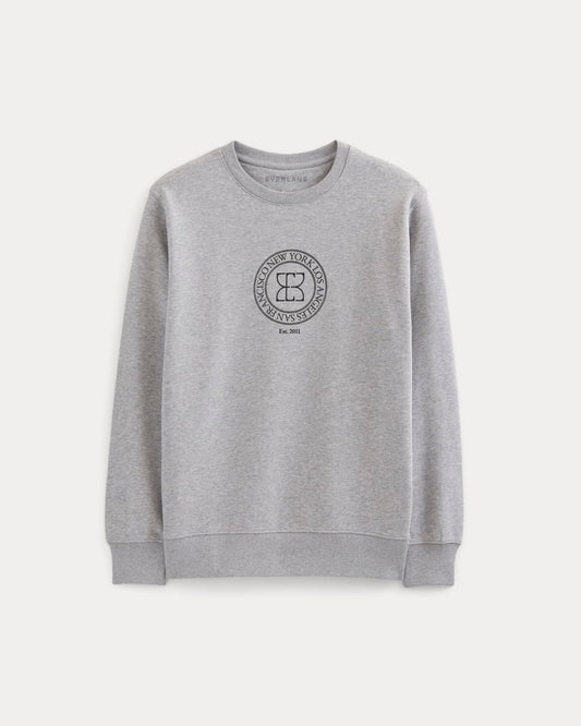 Badge Logo Crewneck Sweatshirt | Grey