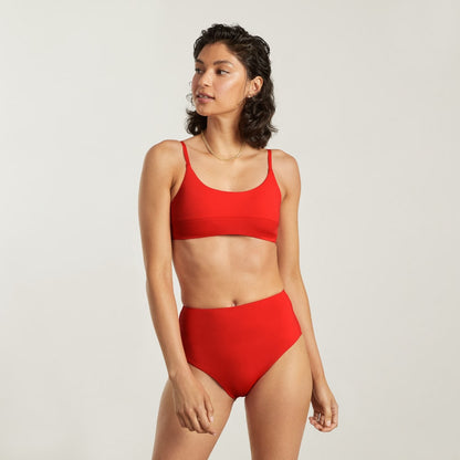 The High-Rise Hipster Bottom | Bright Red