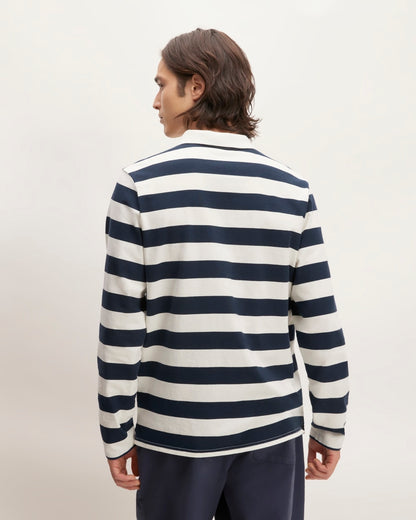 The Premium-Weight Rugby Shirt |  Navy / Bone