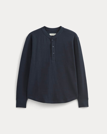 Thermal Henley in Cozy Waffle | Navy