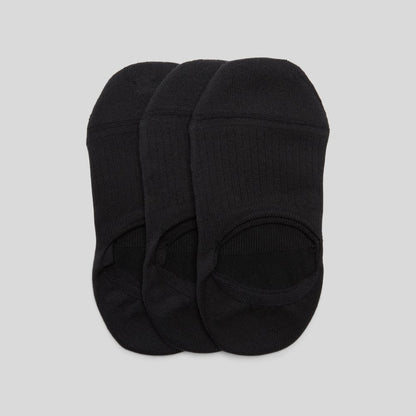 The Organic Cotton No-Show Sock 3-Pack | Black