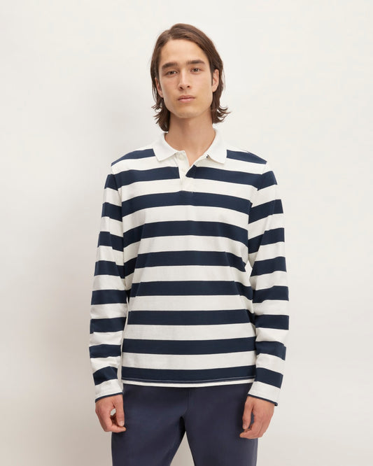 The Premium-Weight Rugby Shirt |  Navy / Bone