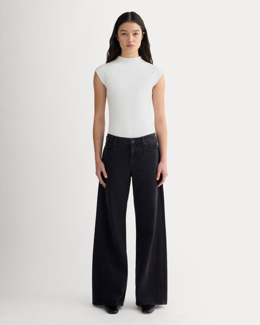 The Form Funnel-Neck Bodysuit | White