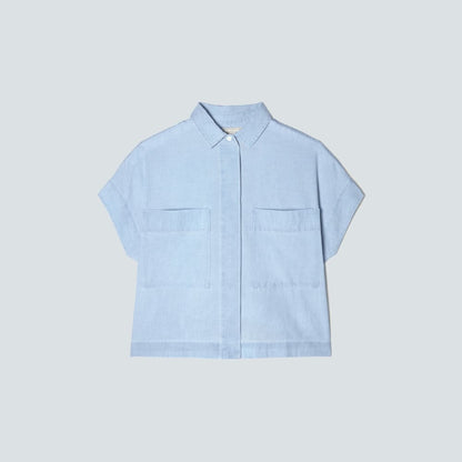 The ReChambray Box Shirt | Icy Blue