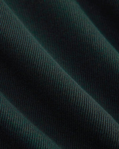 The Luxe Rib Long-Sleeve Crew | Heathered Dark Sea