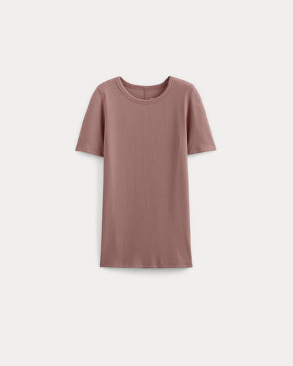 The Luxe Rib Crew | Rose Dusk