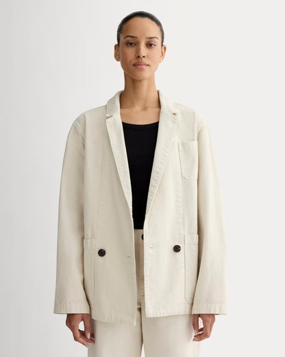 The Denim Chore Blazer | Garment-Dyed Sand
