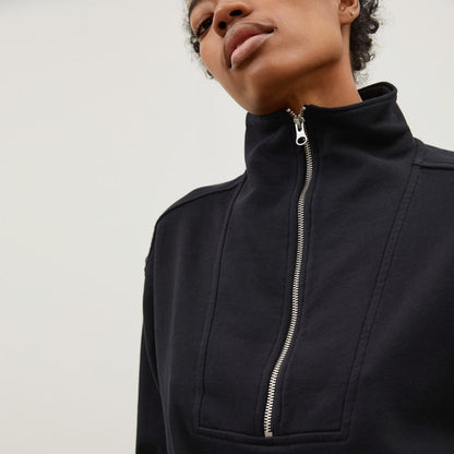 The Track Half-Zip | Black