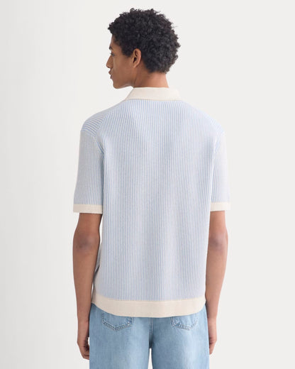 Button-Down Resort Polo | Light Heathered Oat/Open Air