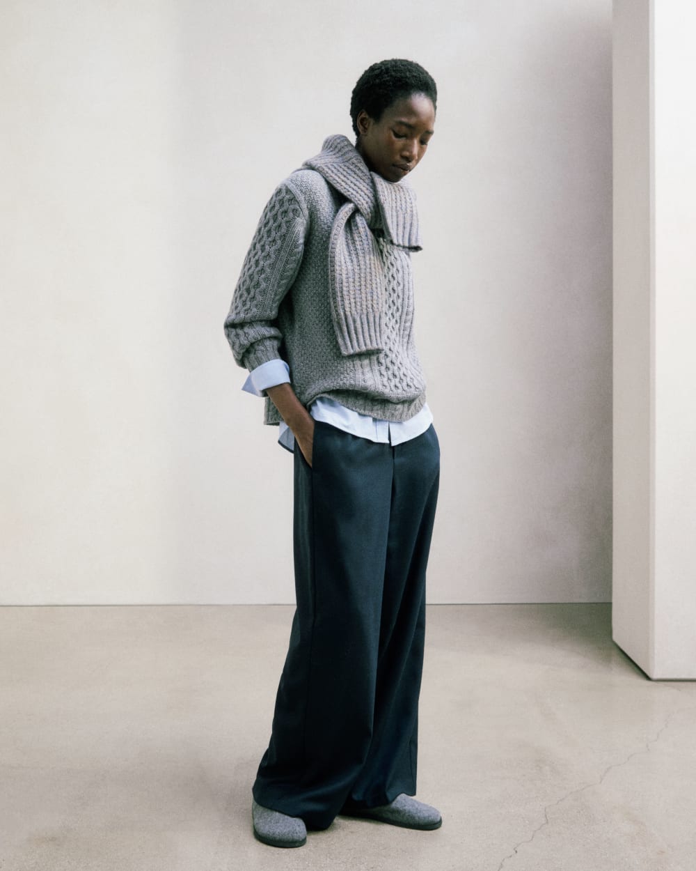 Wool Clog | Charcoal