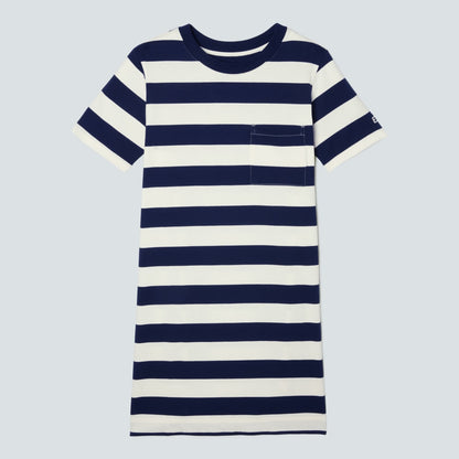 The Organic Cotton Weekend Tee Dress | Navy / Canvas