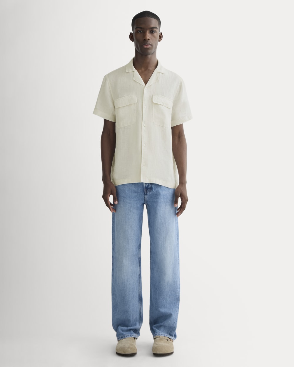 The Resort Shirt in Linen | Natural Chambray