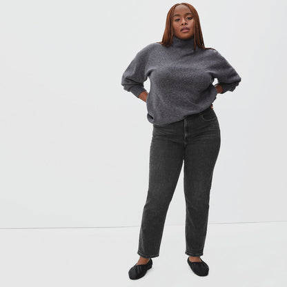 The Curvy Cheeky® Straight Jean | Washed Black | 28.5" Inseam