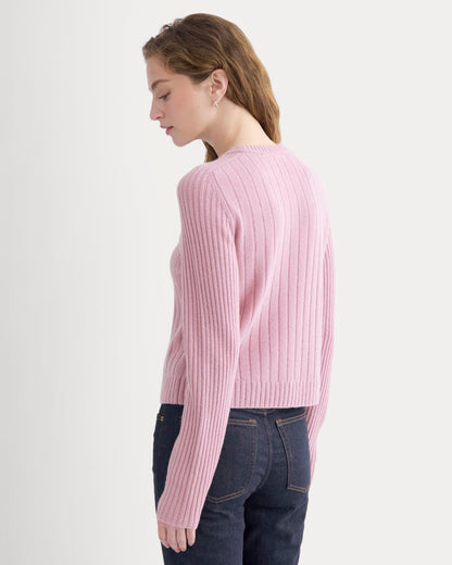 Mix Ribbed Crew in Cashmere | Lilac Crush