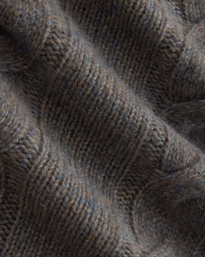 Cloud Cable V-Neck Sweater | Blue Multi Twist