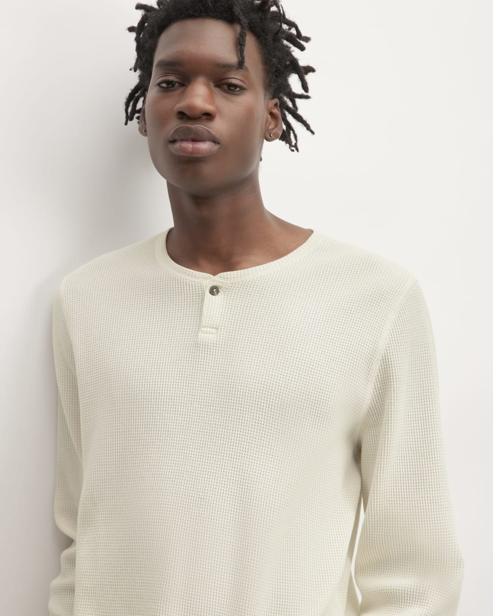 The Waffle Long-Sleeve Henley | Bone