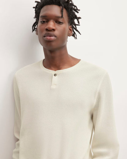 The Waffle Long-Sleeve Henley | Bone