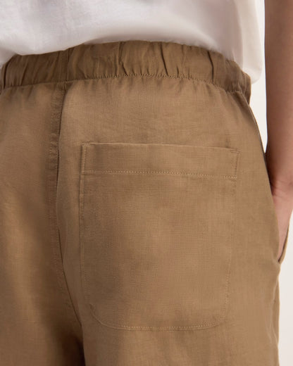 The Linen Easy Short | Toasted Coconut