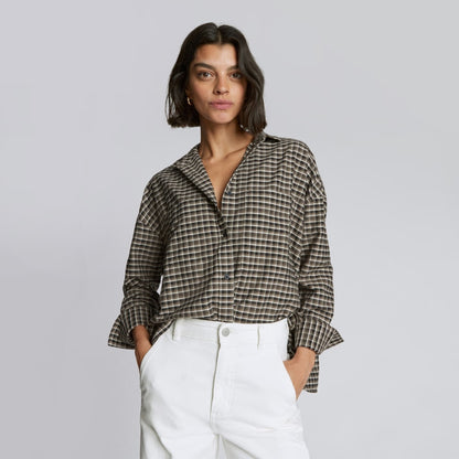 The Boxy Oxford | Falcon Mini Plaid
